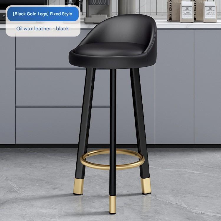 Bright black-70cm black gold leg oil wax leather