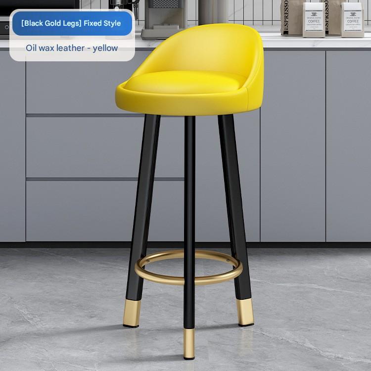 Bright yellow-70cm black gold leg oil wax leather