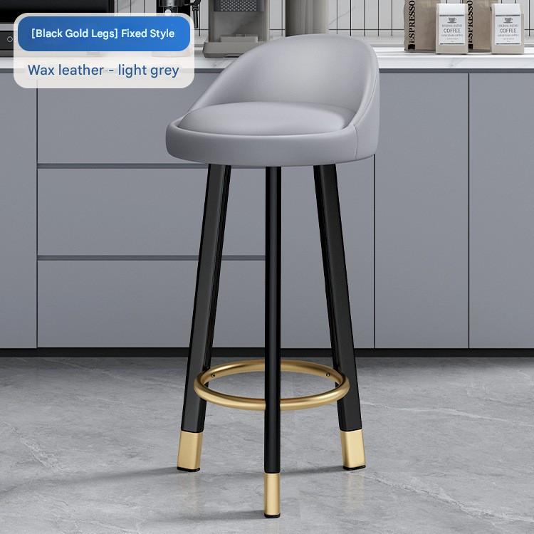 Gray-70cm black gold leg oil wax leather