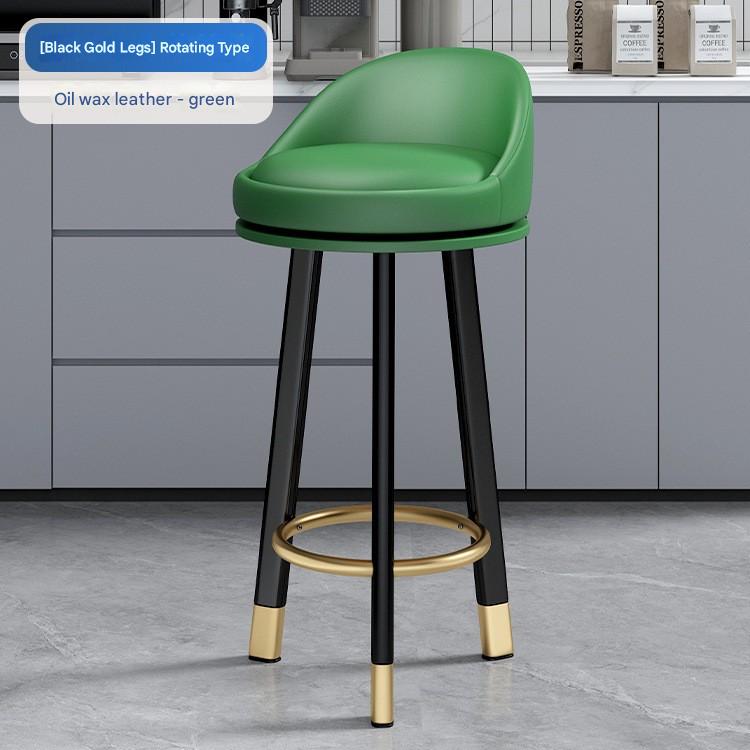 Dark green-70cm rotating black gold leg oil wax leather