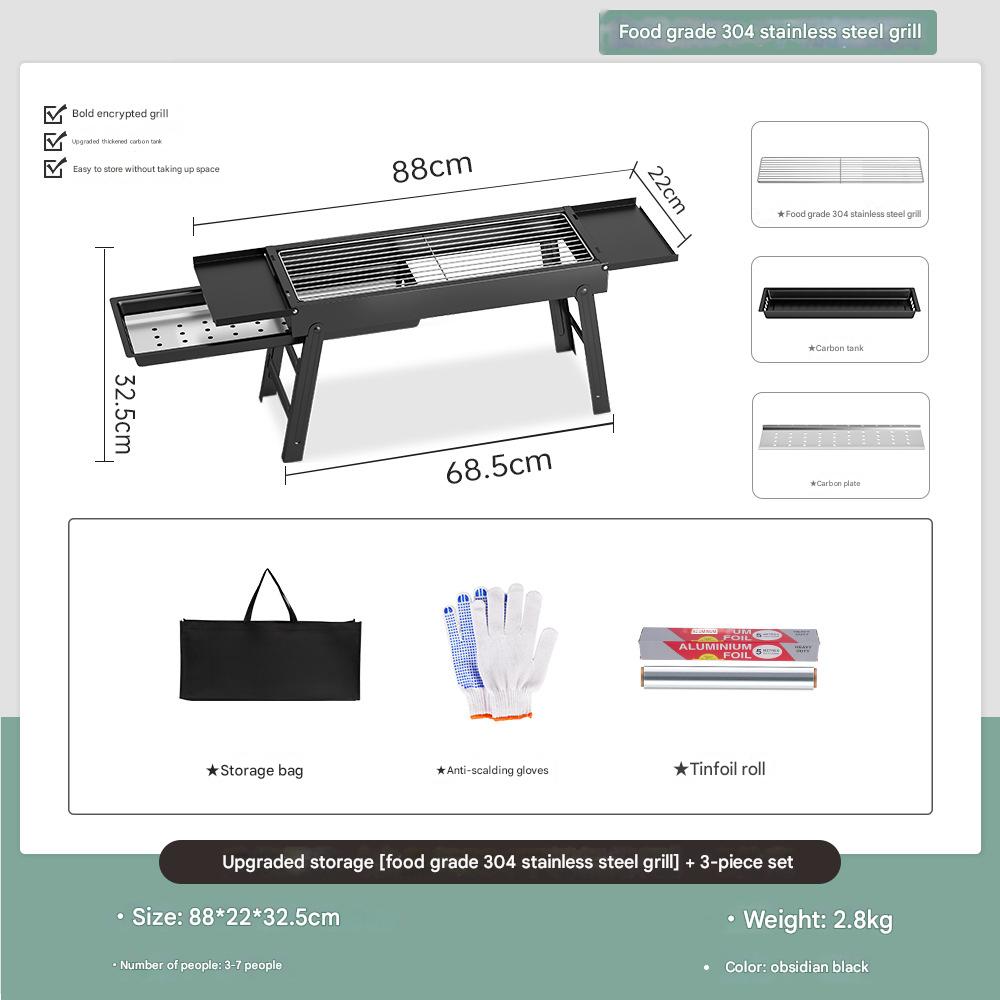 Bilateral storage folding model [food grade stainless steel mesh]   3-piece set