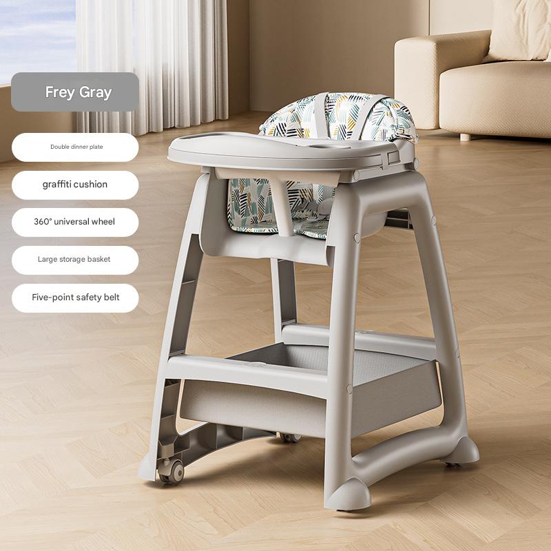 [Thick] Pad Double Dinner Plate (Ash) Storage Bag Wheel