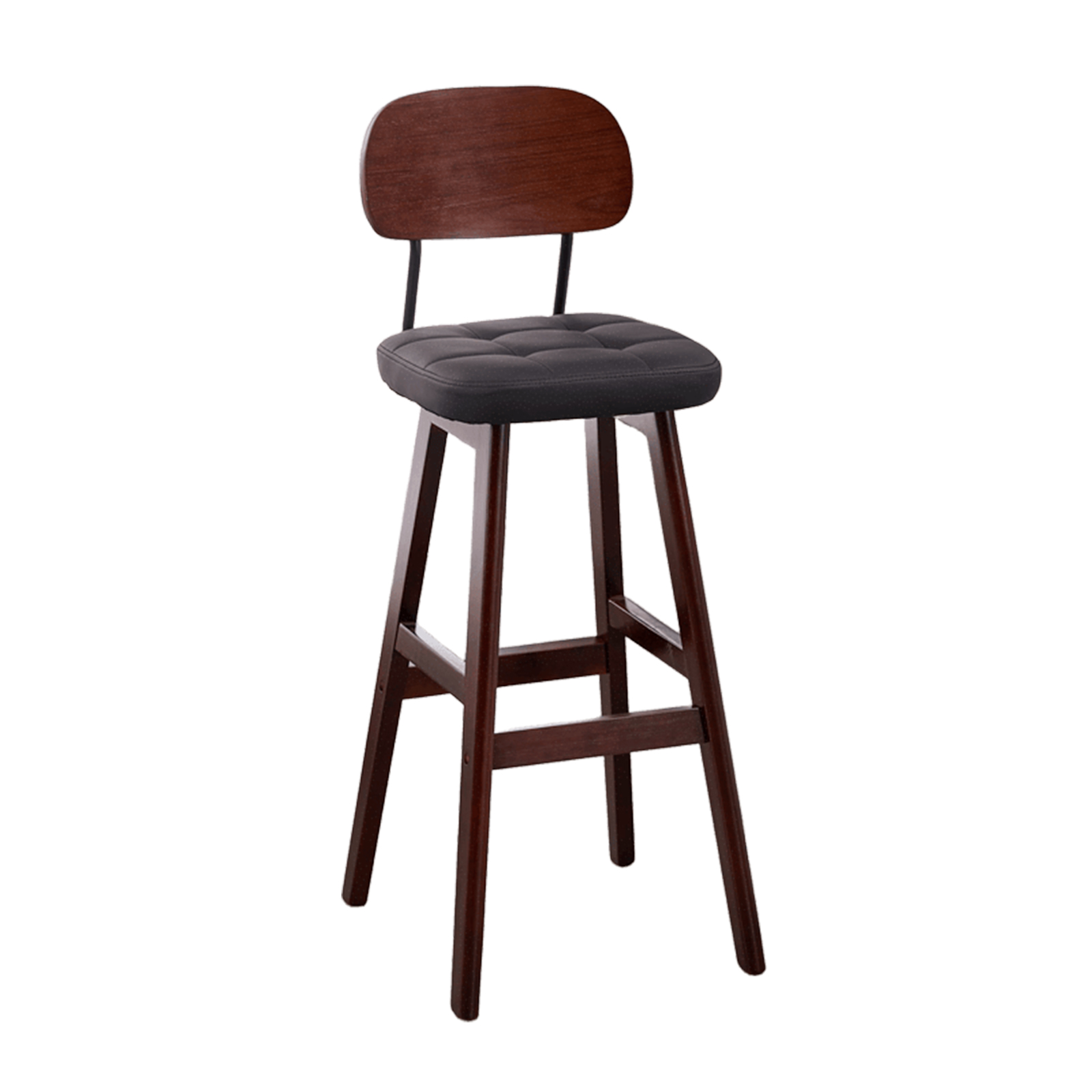 Brown frame black leather