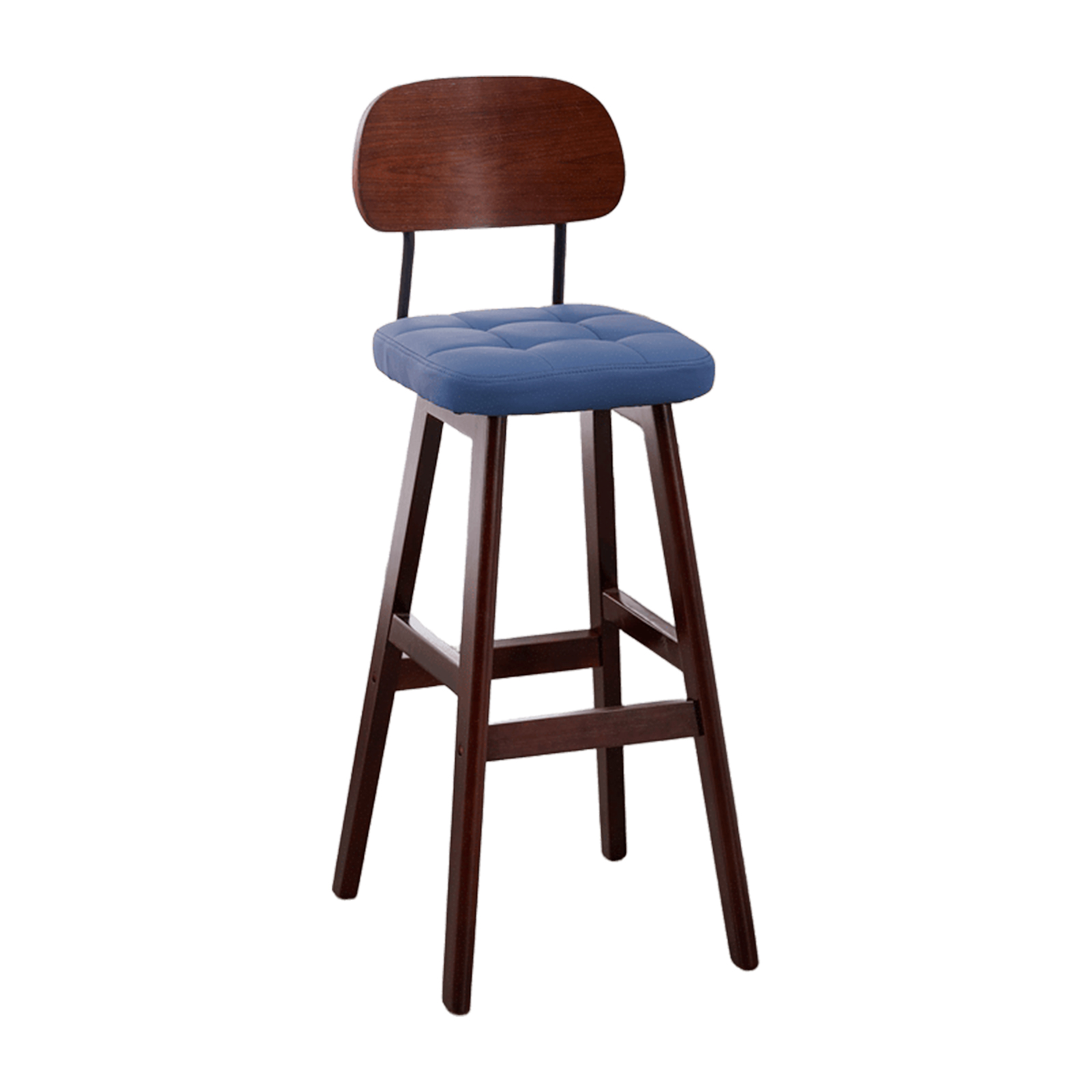 Brown frame and blue leather