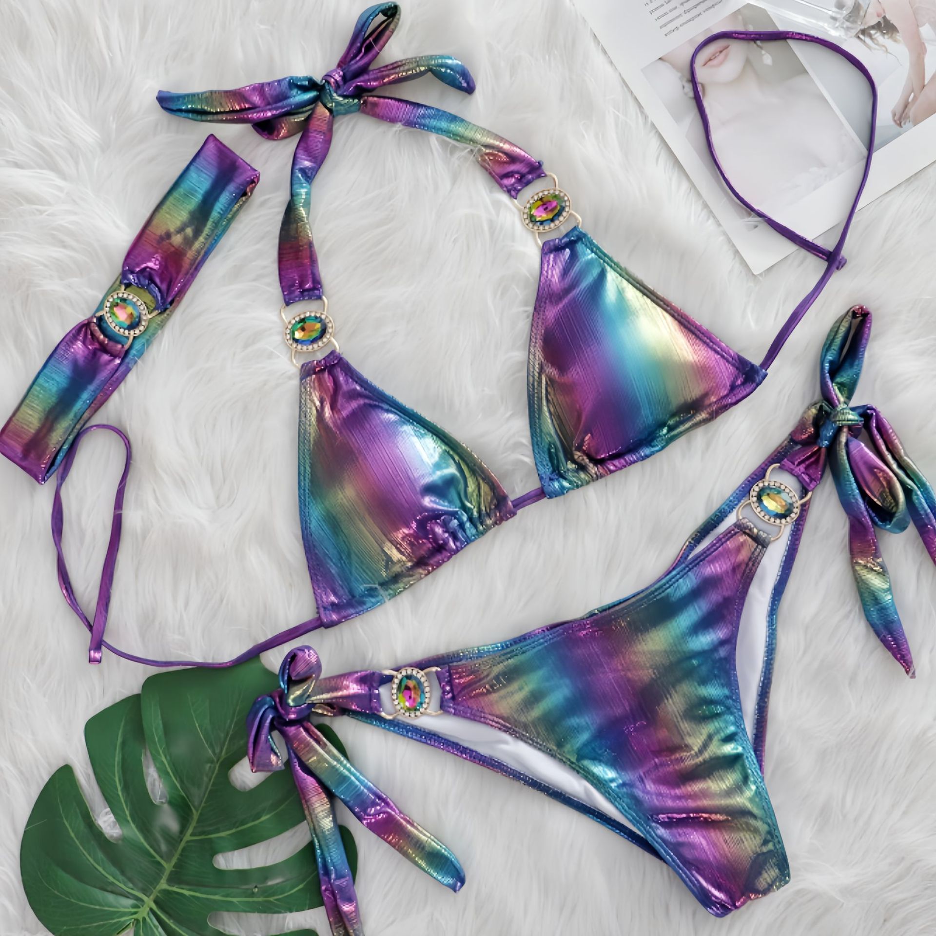 Colorful purple and blue