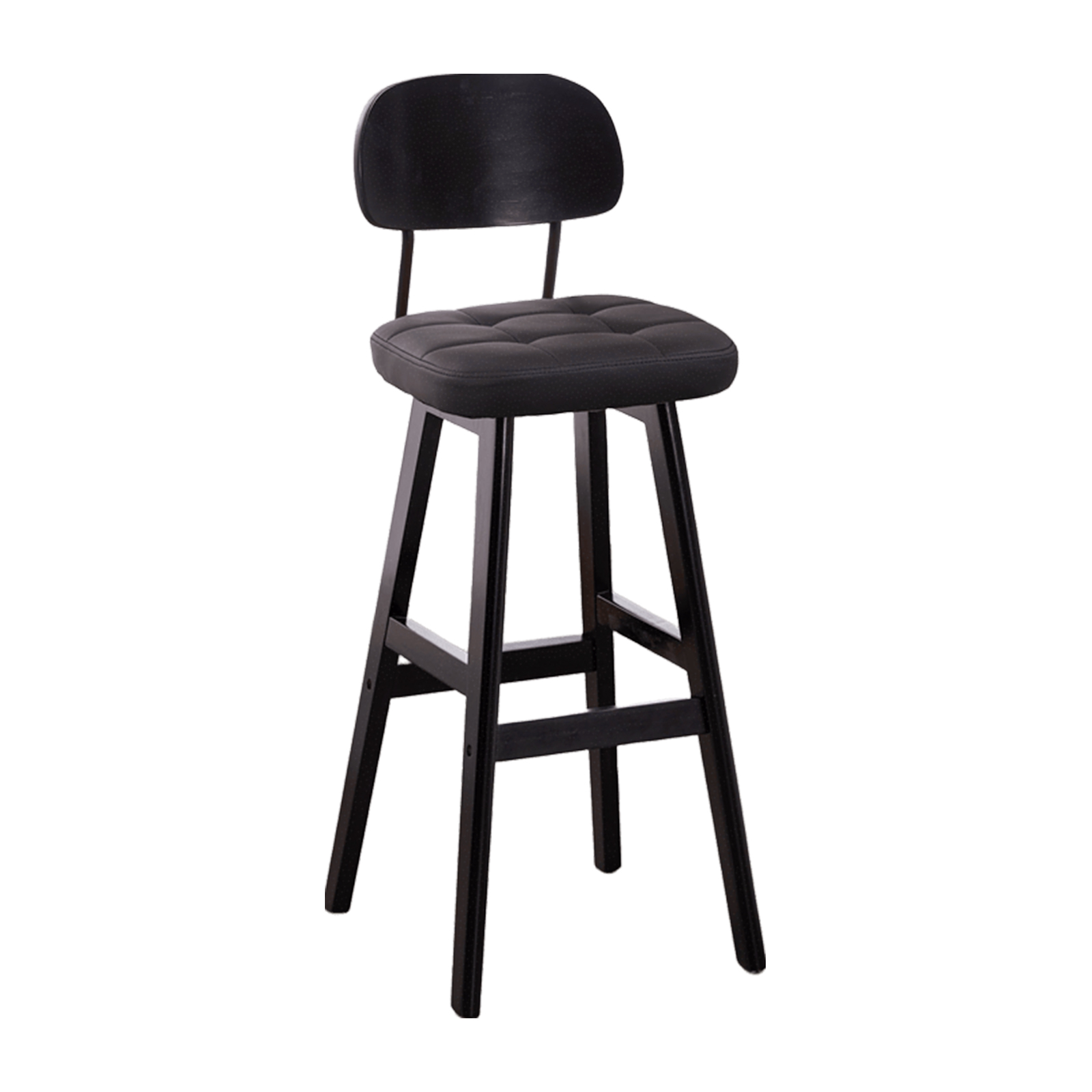 Black frame with black leather