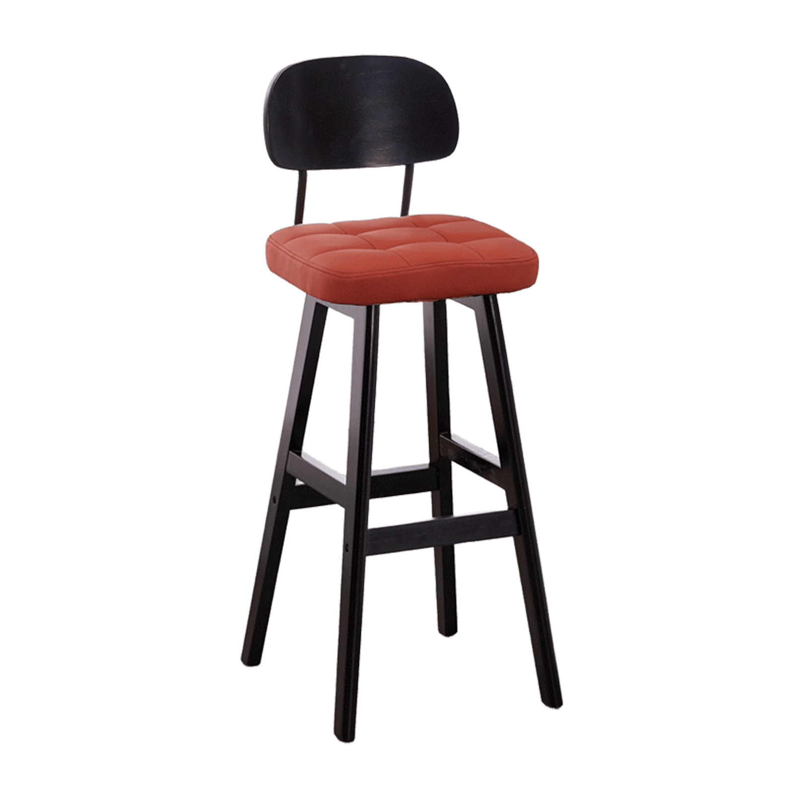 Black frame red leather