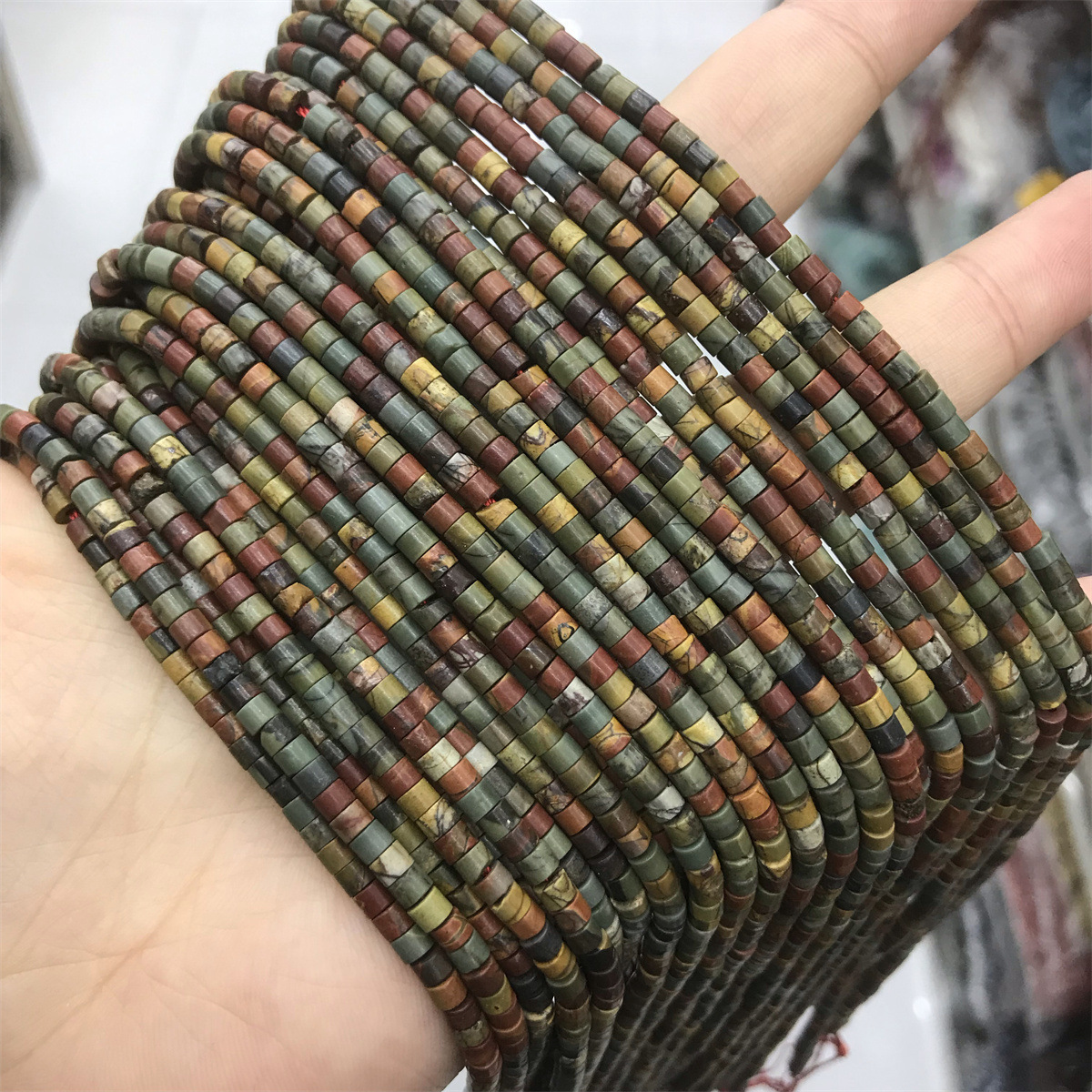 2*3mm red pine/picasso haixi slices