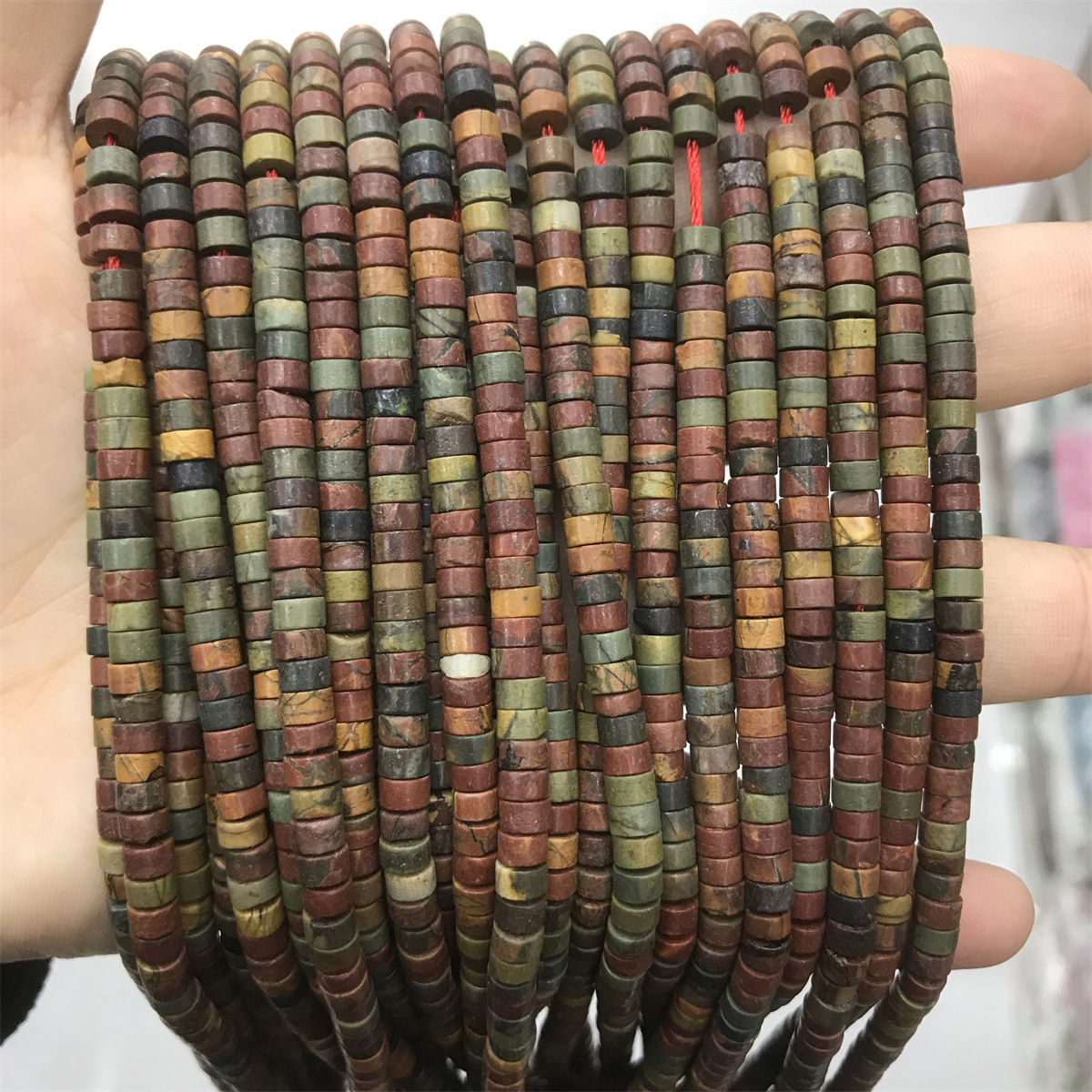 2*4mm red pine/picasso haixi slices