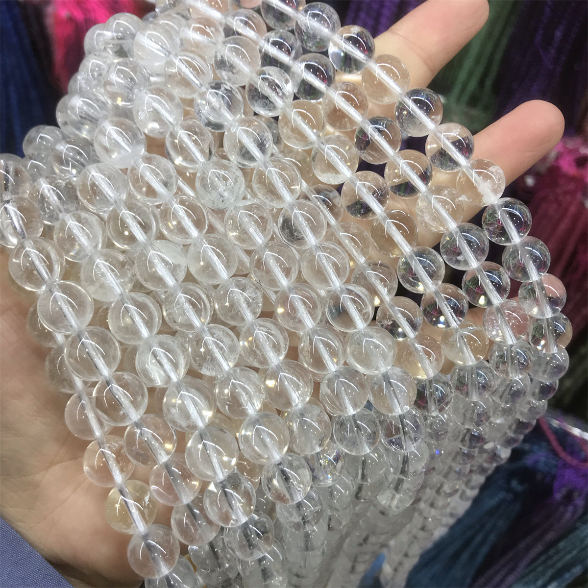 10mm white crystal ball