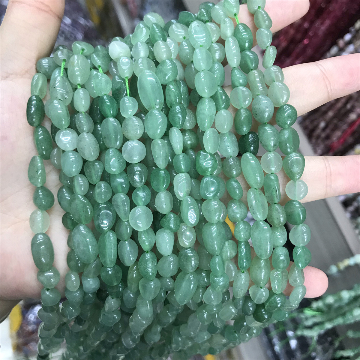 15-green aventurine 5-7mm amorphous