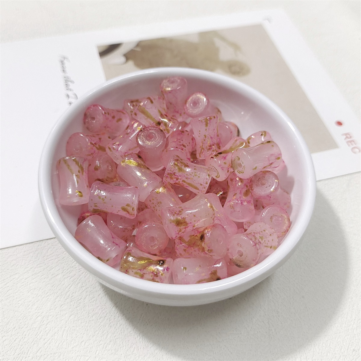 6:gold silk pink Green