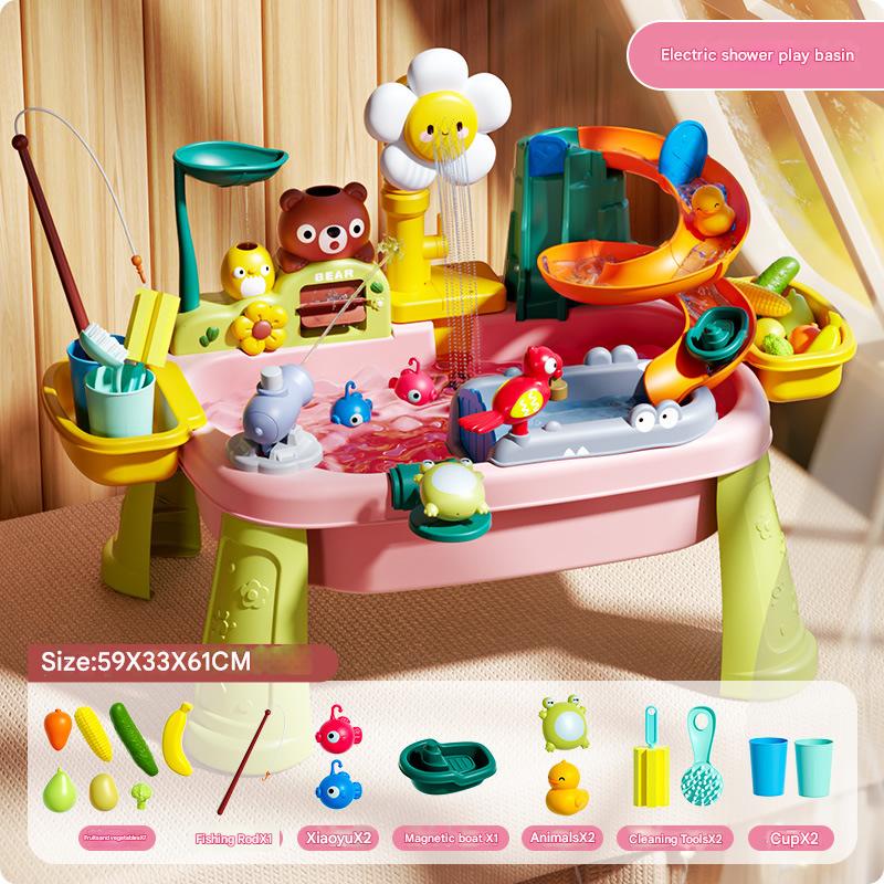 813a-39pcs-pink sunflower with feet electric water outlet