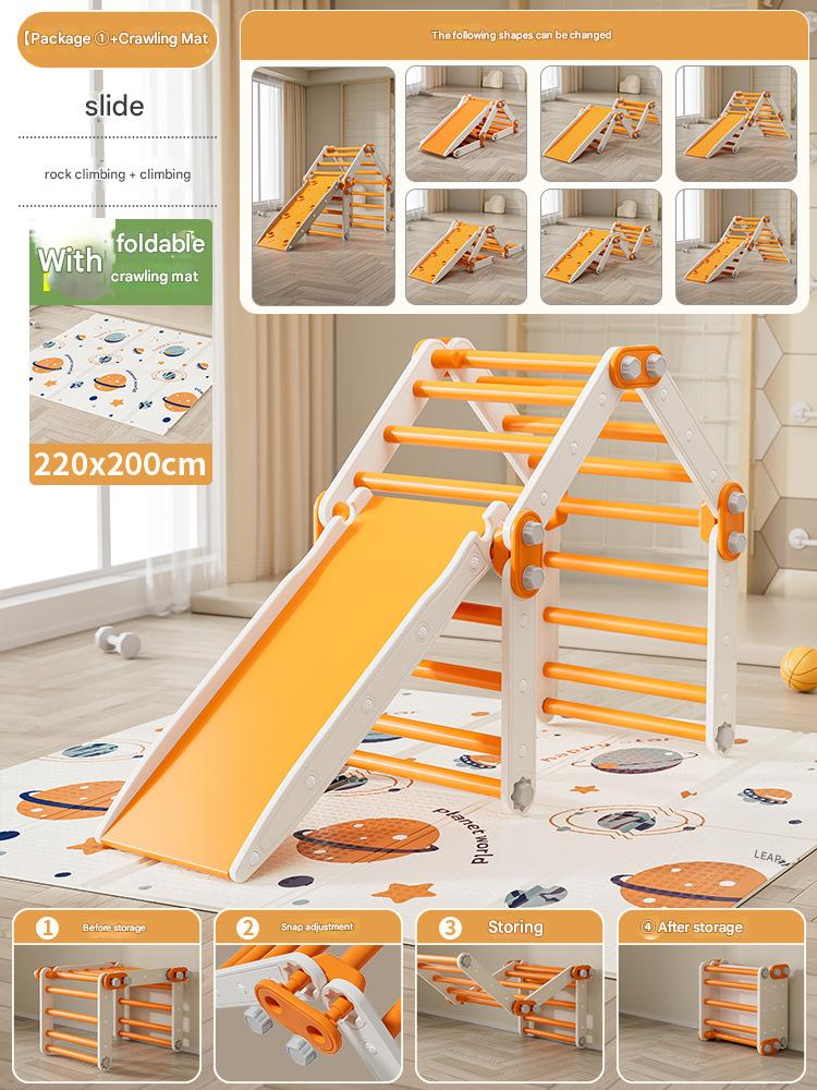 Orange White Package 1 [Foldable] Crawling Mat