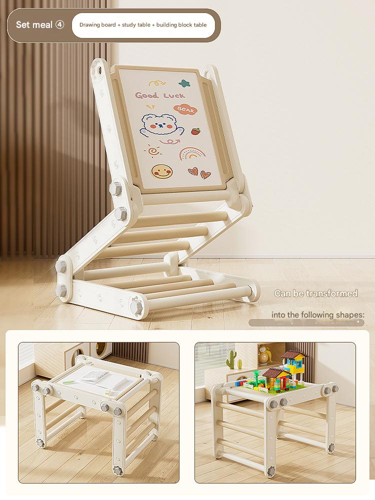 Grey Package 4Variable shape [drawing board learning table building block table]]