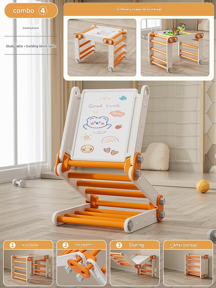 Orange White Package 4variable shape [drawing board learning table building block table]]