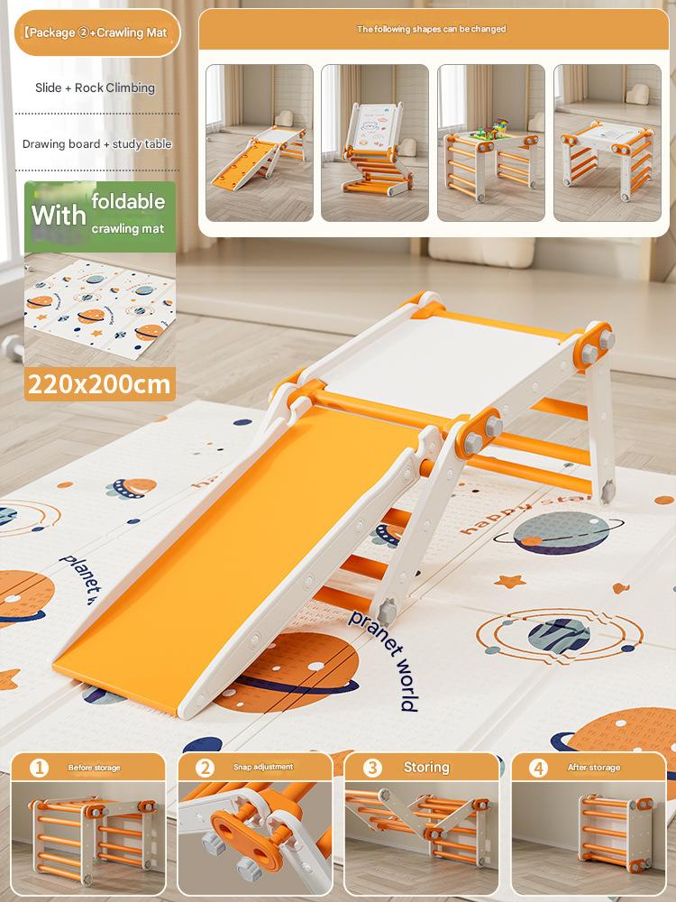 Orange White Package 2 [Foldable] Crawling Mat