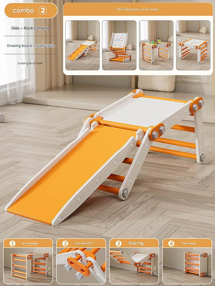 Orange White Package 2Variable shape [slide rock climbing drawing board building block table learning table]]