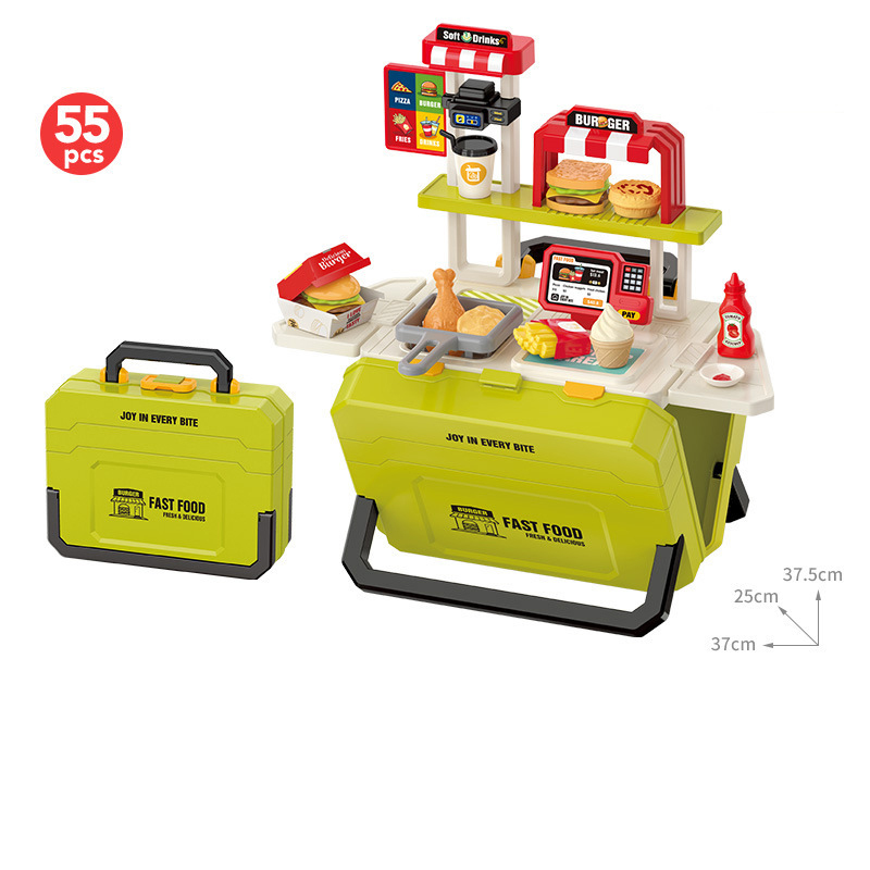 668160 Fast food green box