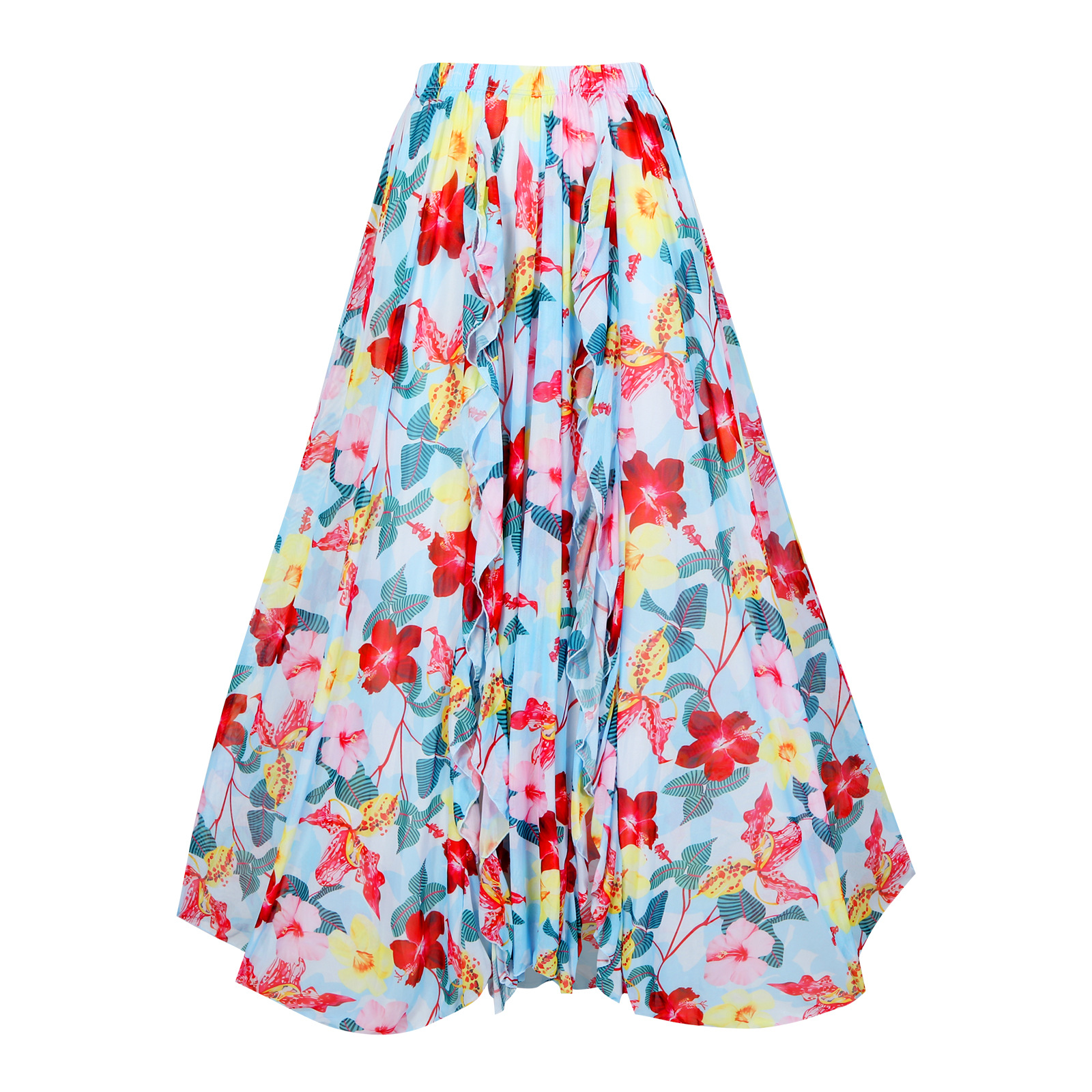 A329 blue wrap skirt