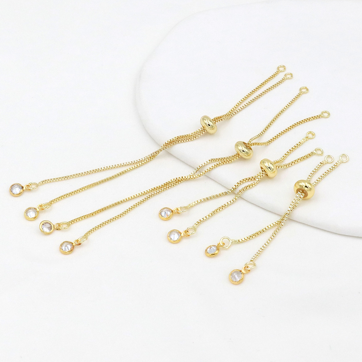 14k real gold with diamonds Short about 6cm