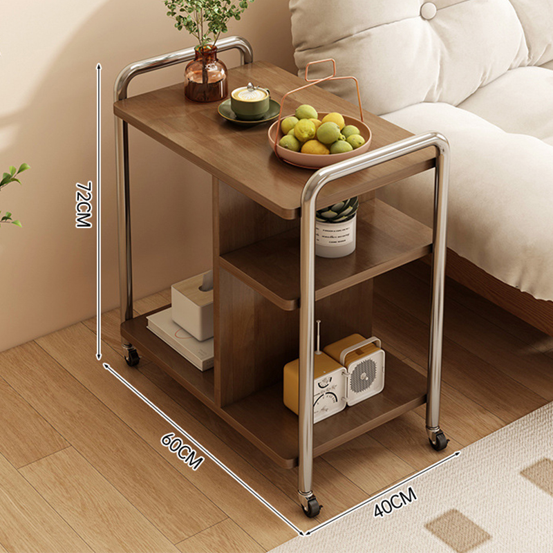 Walnut color 64*40*72cm [movable trolley-oak]