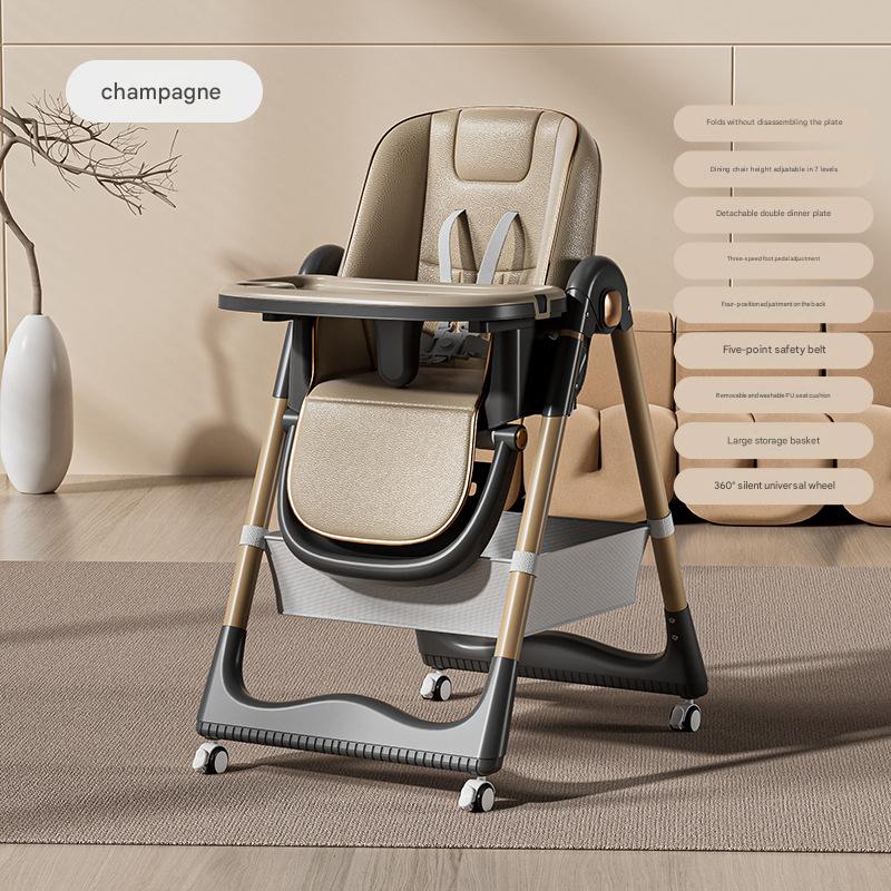 Champagne color high matching version (cushion double dinner plate universal wheel)