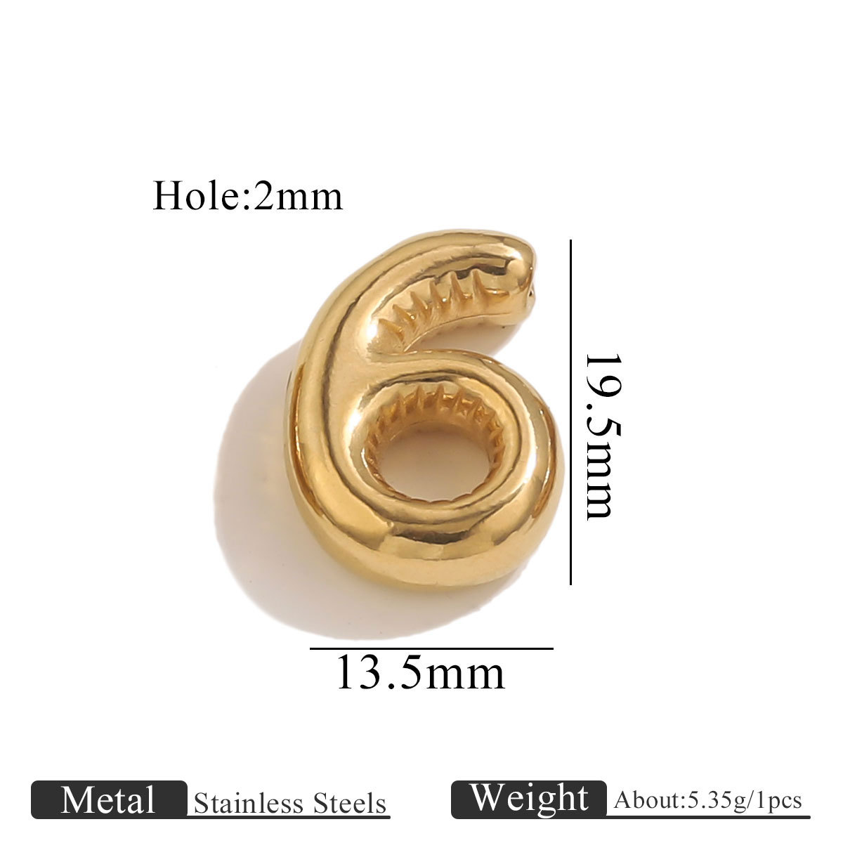 Gold perforated numbers-6