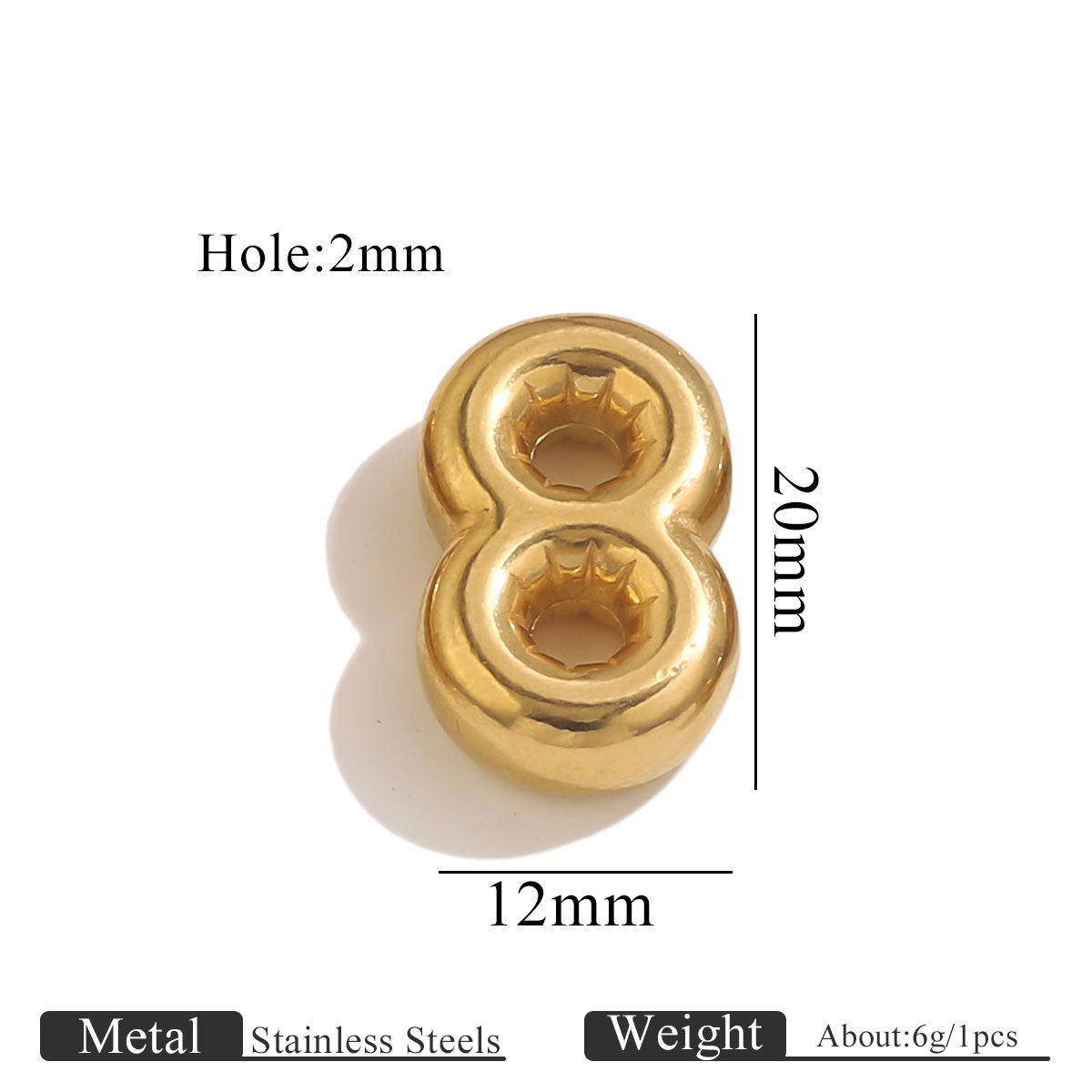 Gold perforated number-8