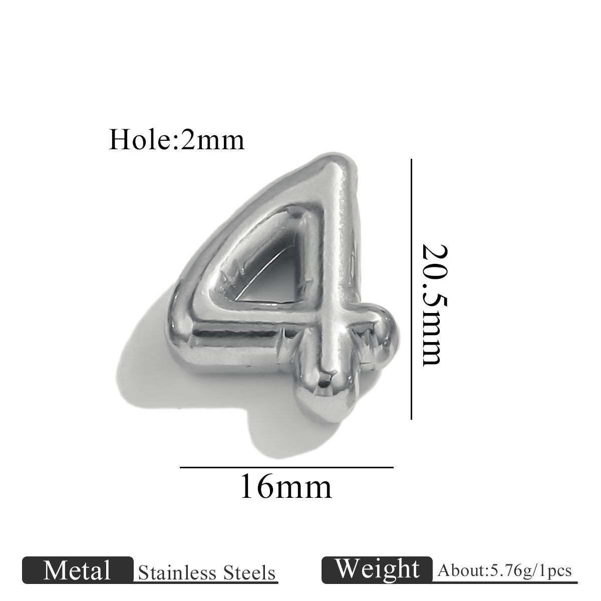Steel color perforated number-4