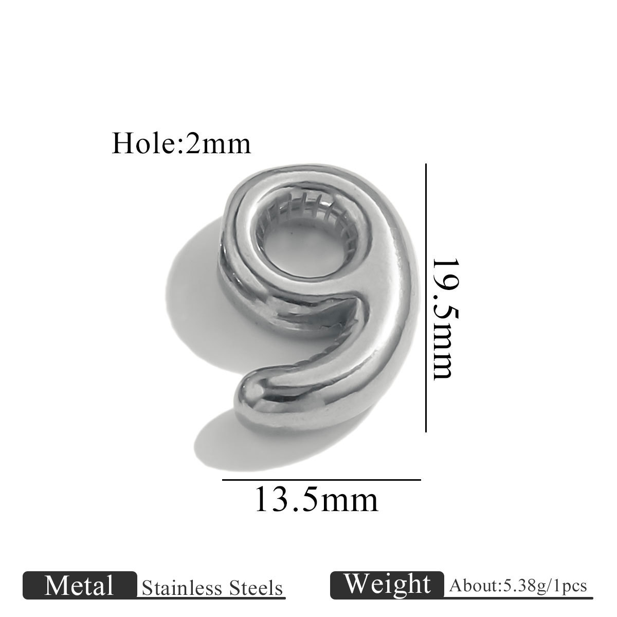 Steel color perforated number-9