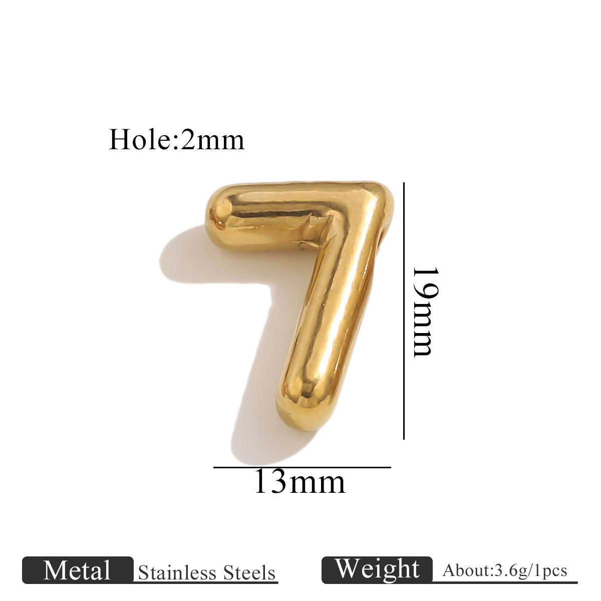 8:Gold perforated number-7