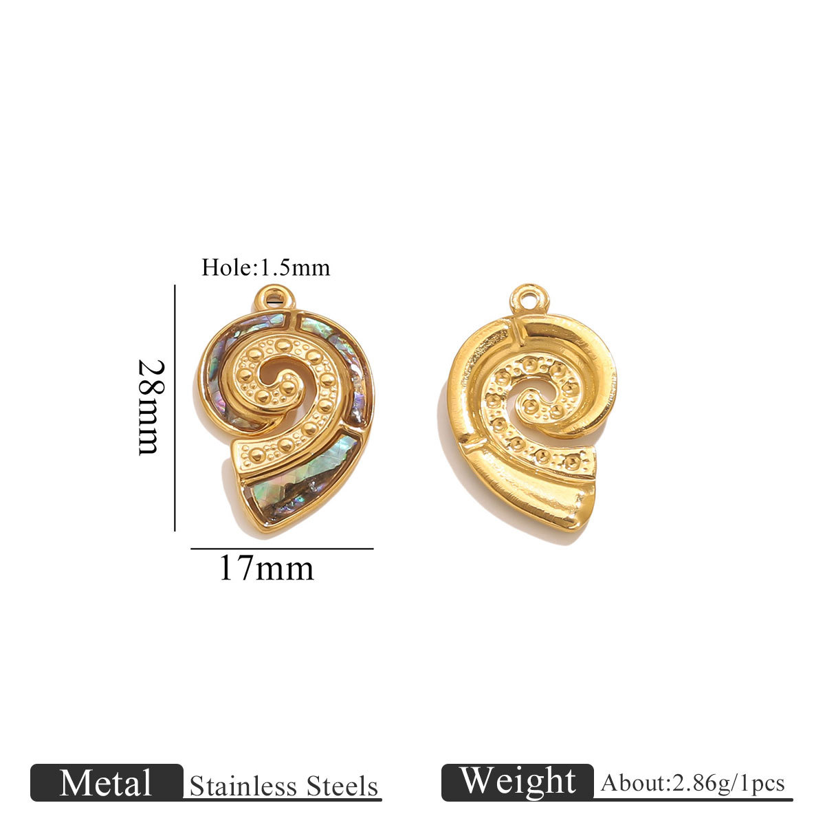 Sticky natural shell pendant-color shell conch