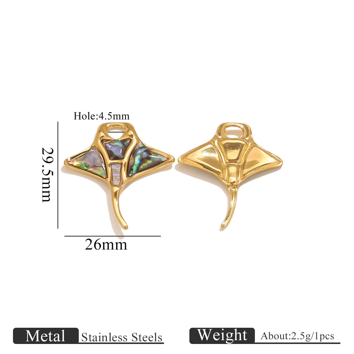 7:Sticky natural shell pendant-color shell devil fish