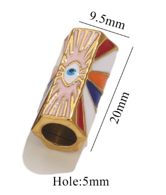 6:Golden beads dripping oil-pink color eyes