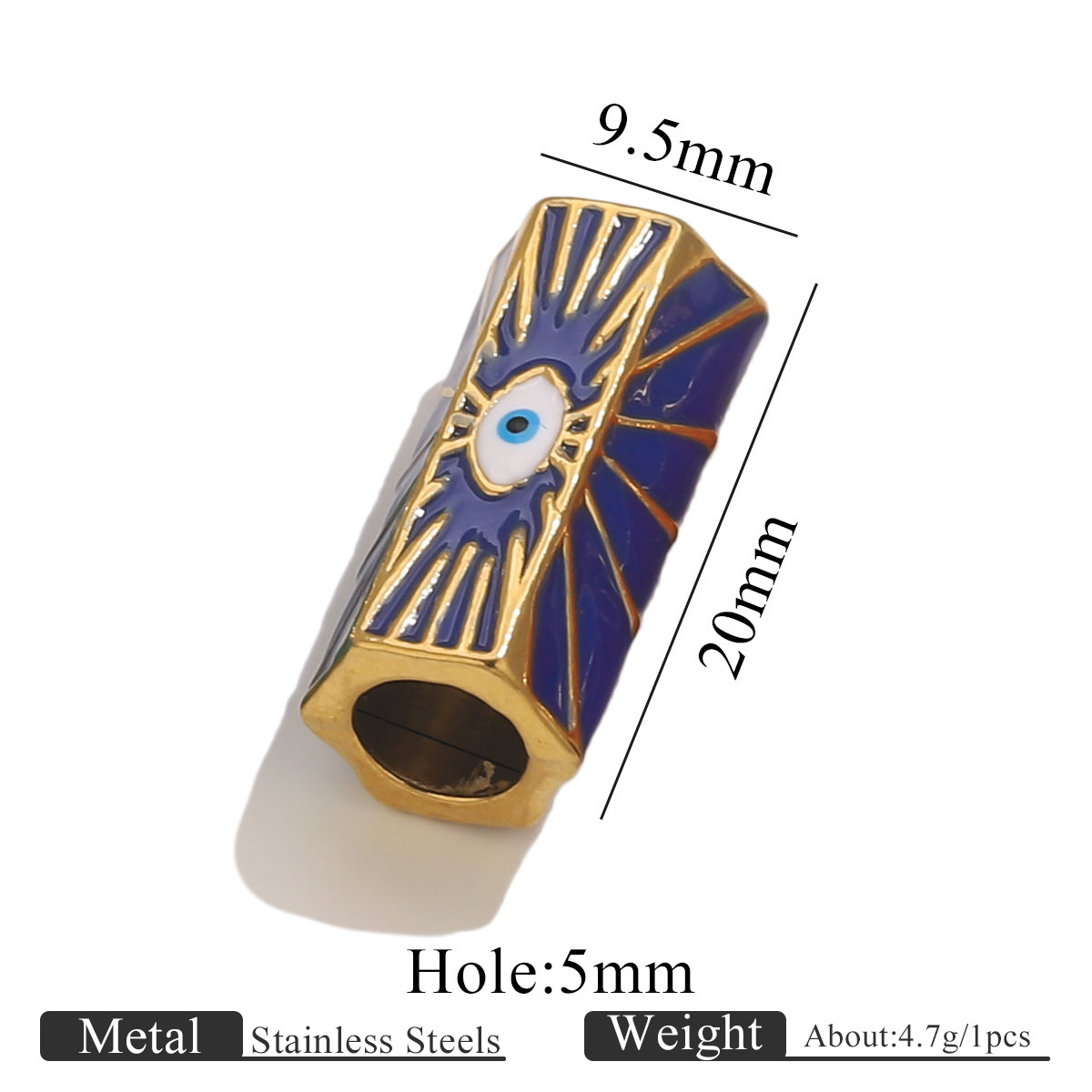 9:Golden beads dripping oil-dark blue   eyes