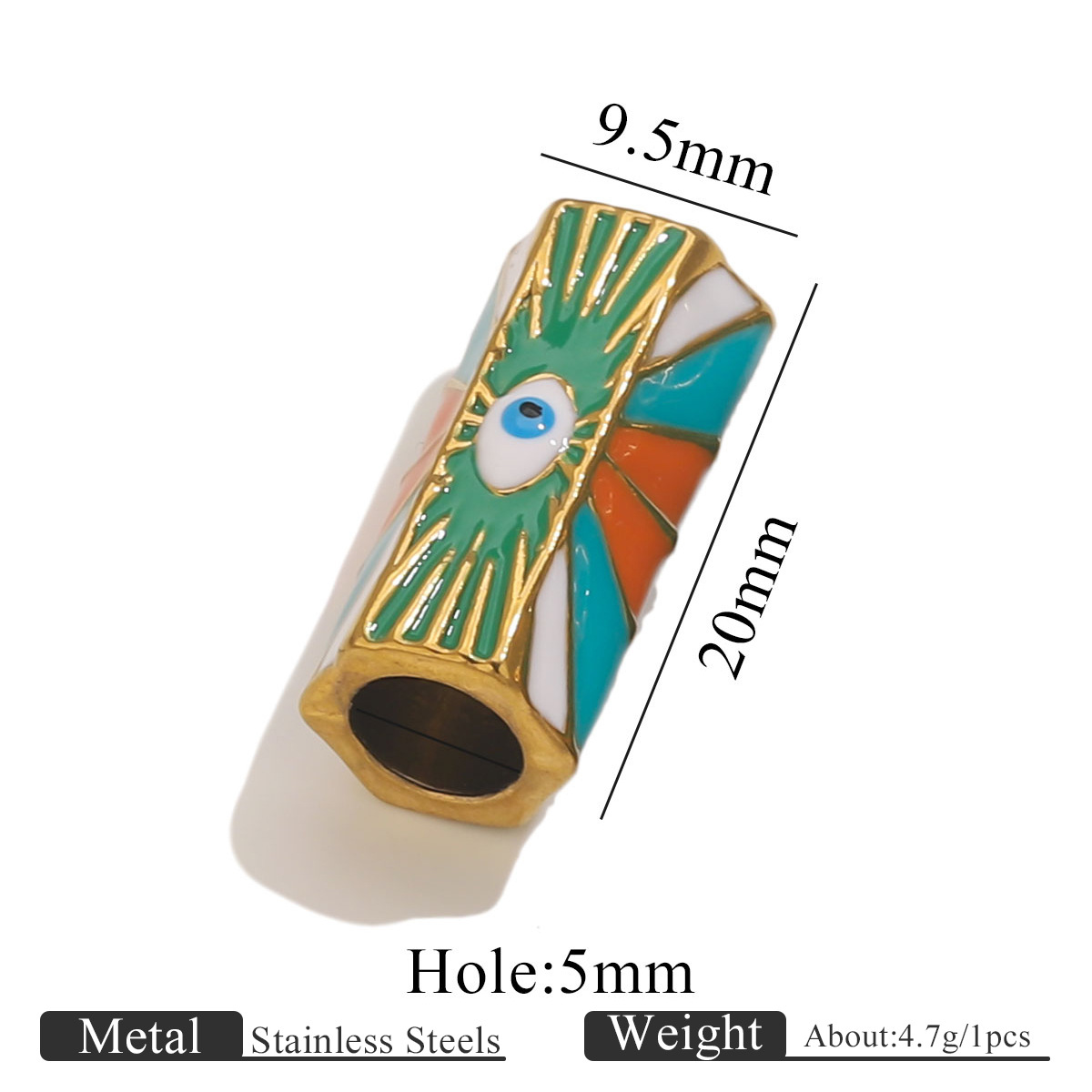 11:Golden beads dripping oil-green color eyes