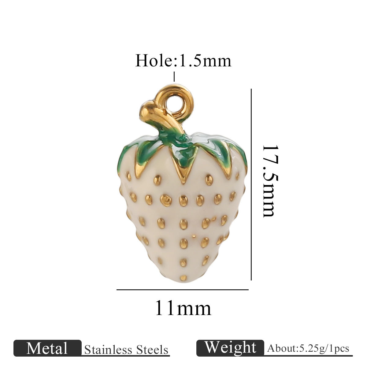 Golden dripping white strawberry-extra large