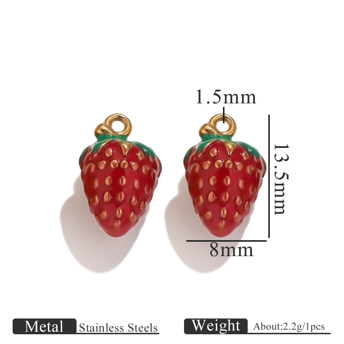 Golden dripping red strawberry-small size