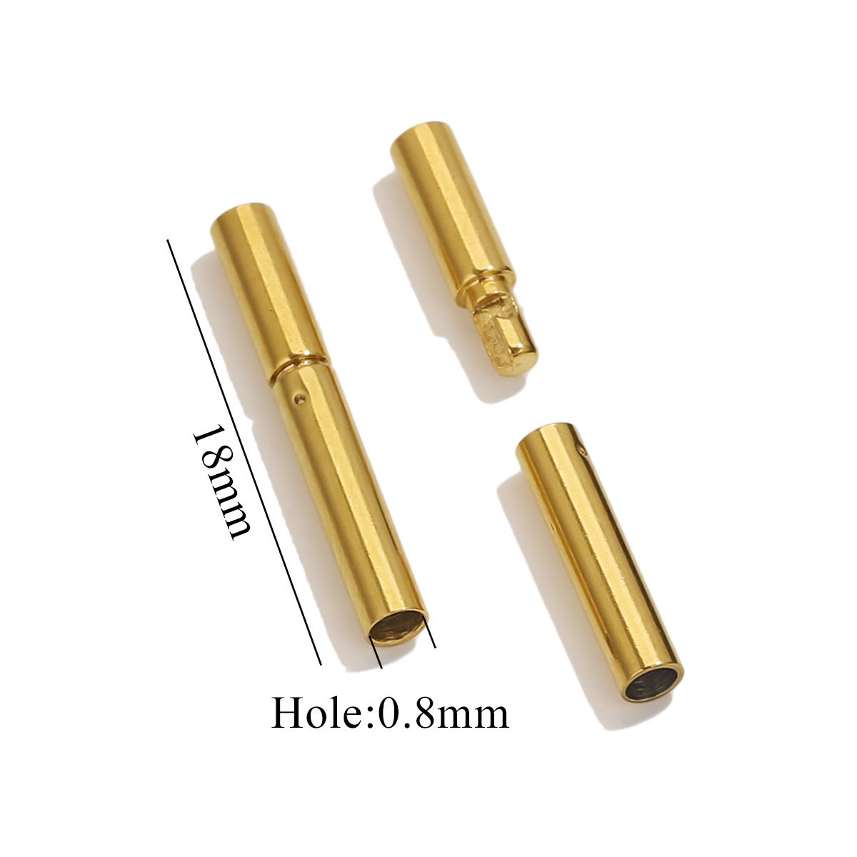 1:Gold millet buckle-hole 0.8mm