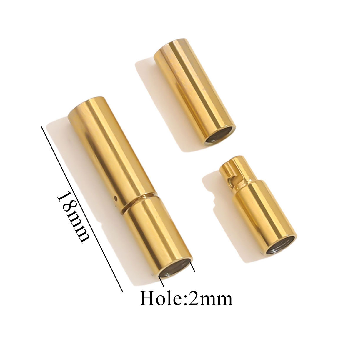 4:Gold millet buckle-hole 2.0mm