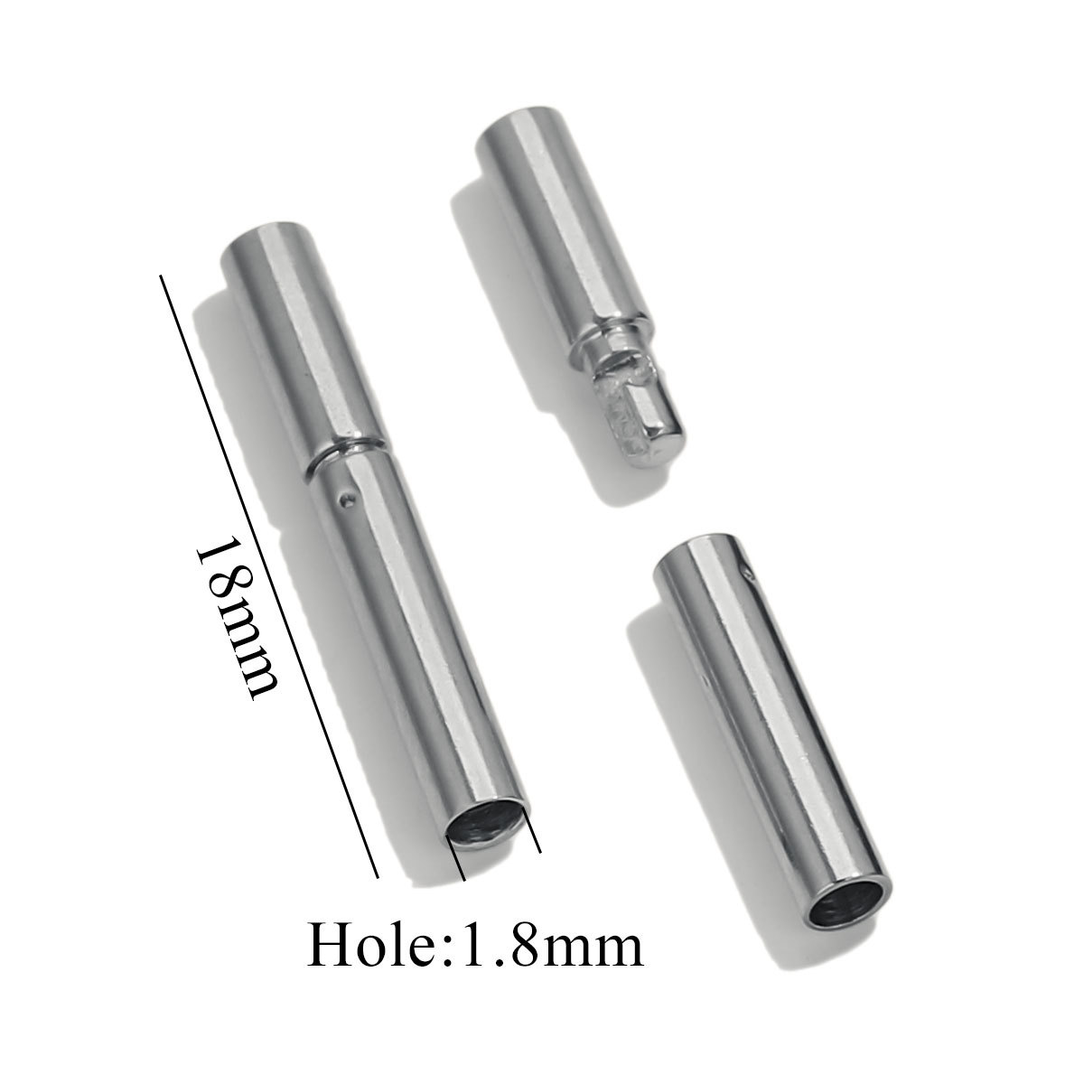 8:Steel color millet buckle-hole 1.8mm