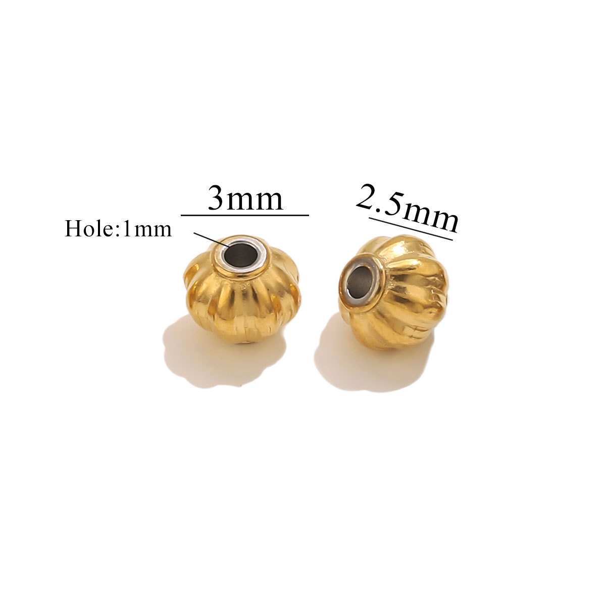 Golden lantern beads-3mm