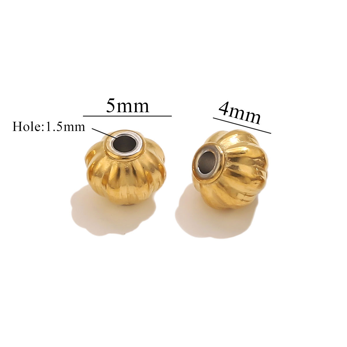 Golden lantern beads-5mm