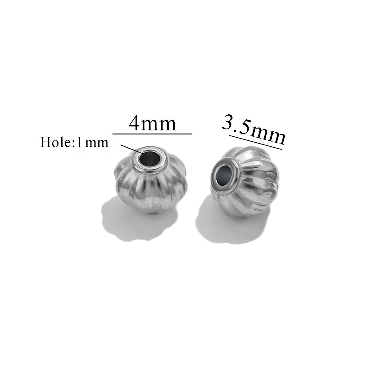 Steel color lantern beads-4mm