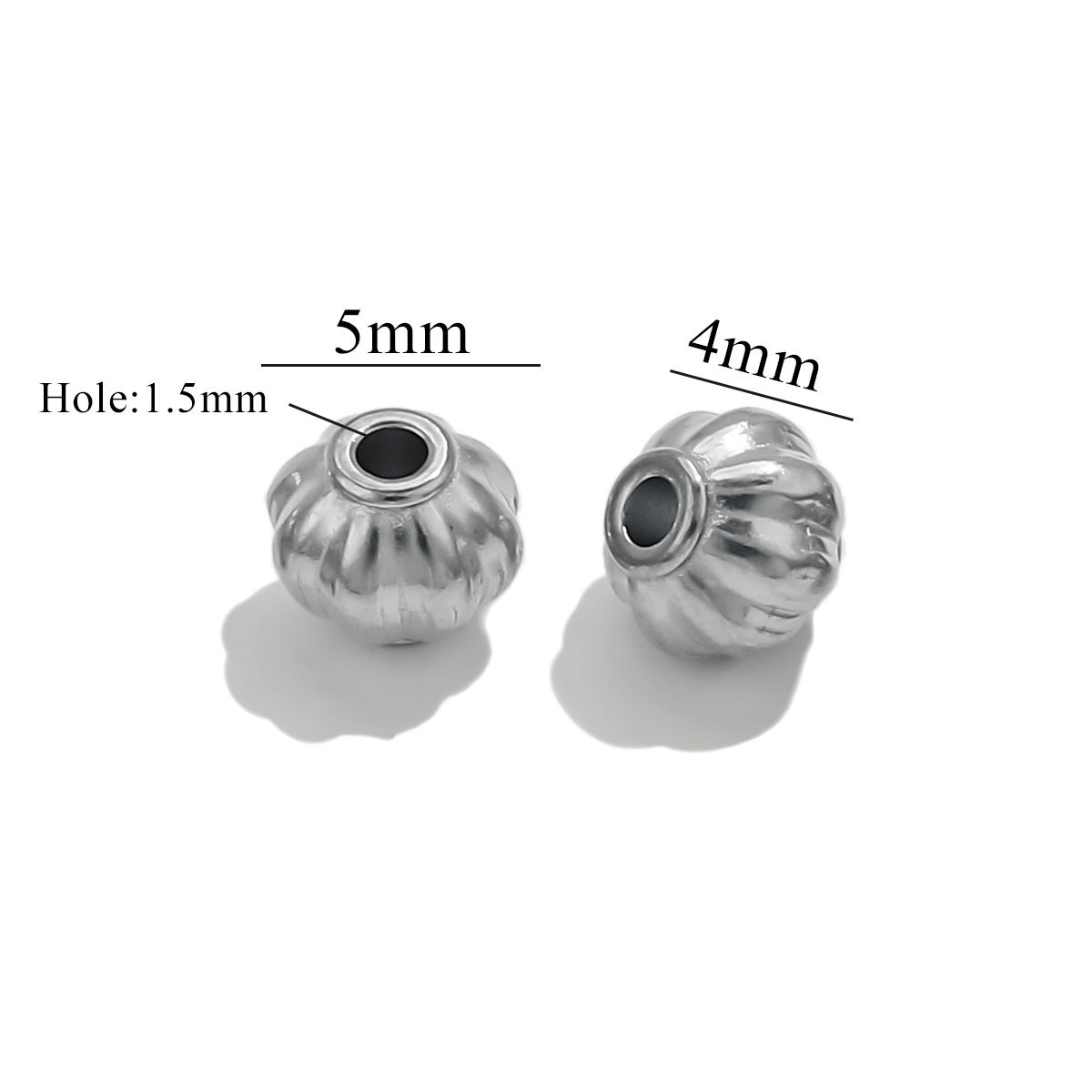 Steel color lantern beads-5mm