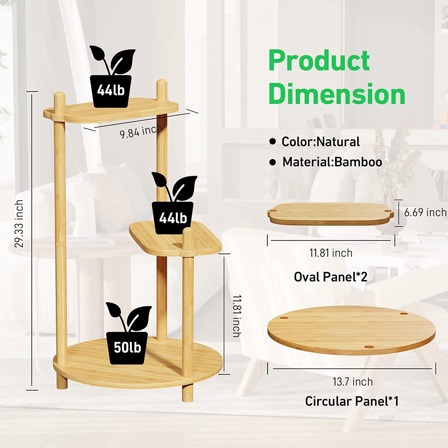 Oval three-layer (no hardware installation) primary color
