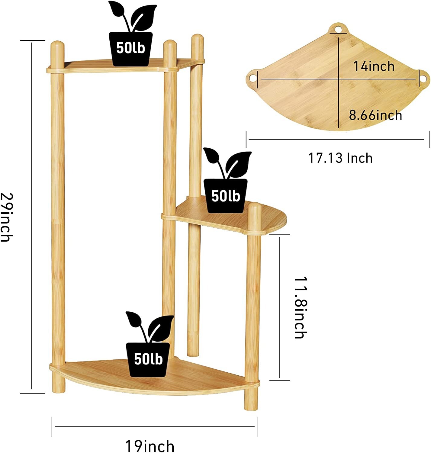 Fan shape (no hardware installation) primary color