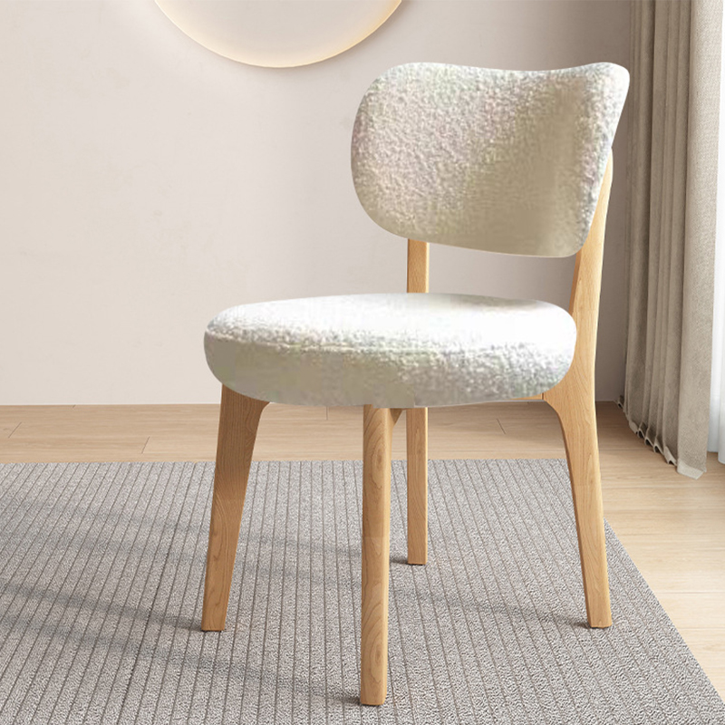 Wood color   white lambswool