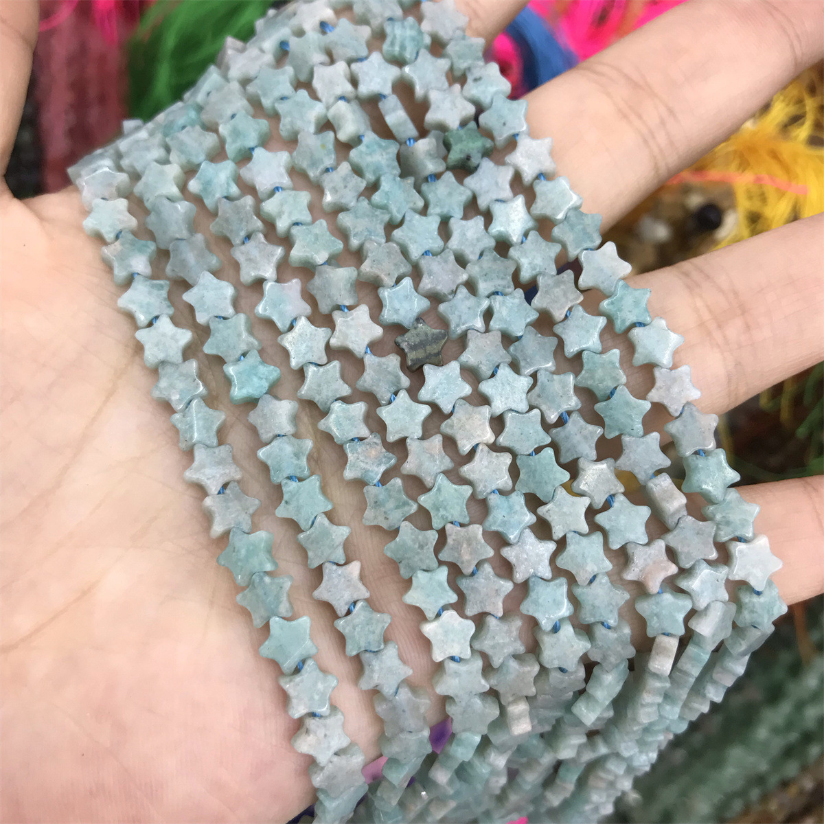 01-skyhe stone 6mm star shape, about 70 pieces per